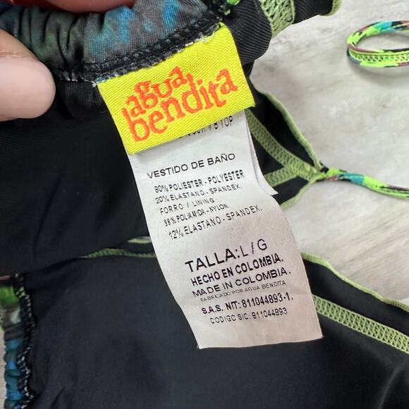 Agua Bendita Bendito Peacock Bikini Top in Multi Size Large - Picture 4 of 6